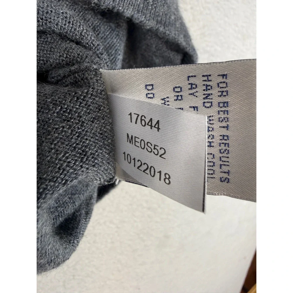 Peter Millar Sweater Mens Medium Gray Merino Silk 1/4 Zip Green Bay Country Club